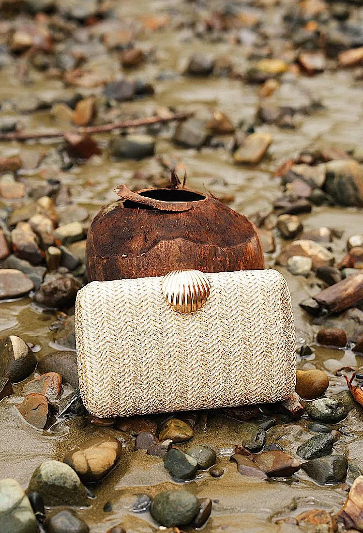 Golden Shell Beach Bag