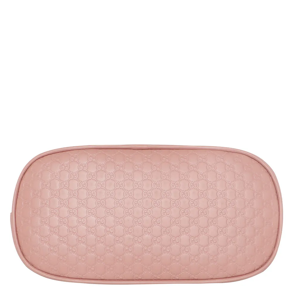 Gucci Guccisma Mini Dome Leather Monogram Top Handle Crossbody Bag - Soft Pink