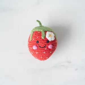 Handmade Friendly Strawberry Rattle