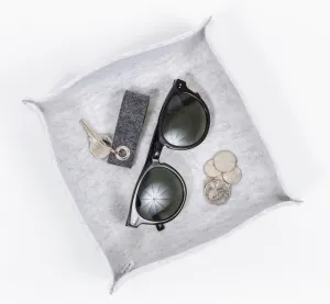 Heather Gray Felt Catch-All