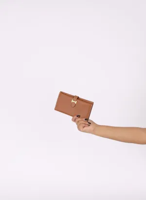 Hermès 1998 Gold Bearn Wallet w/ Chain