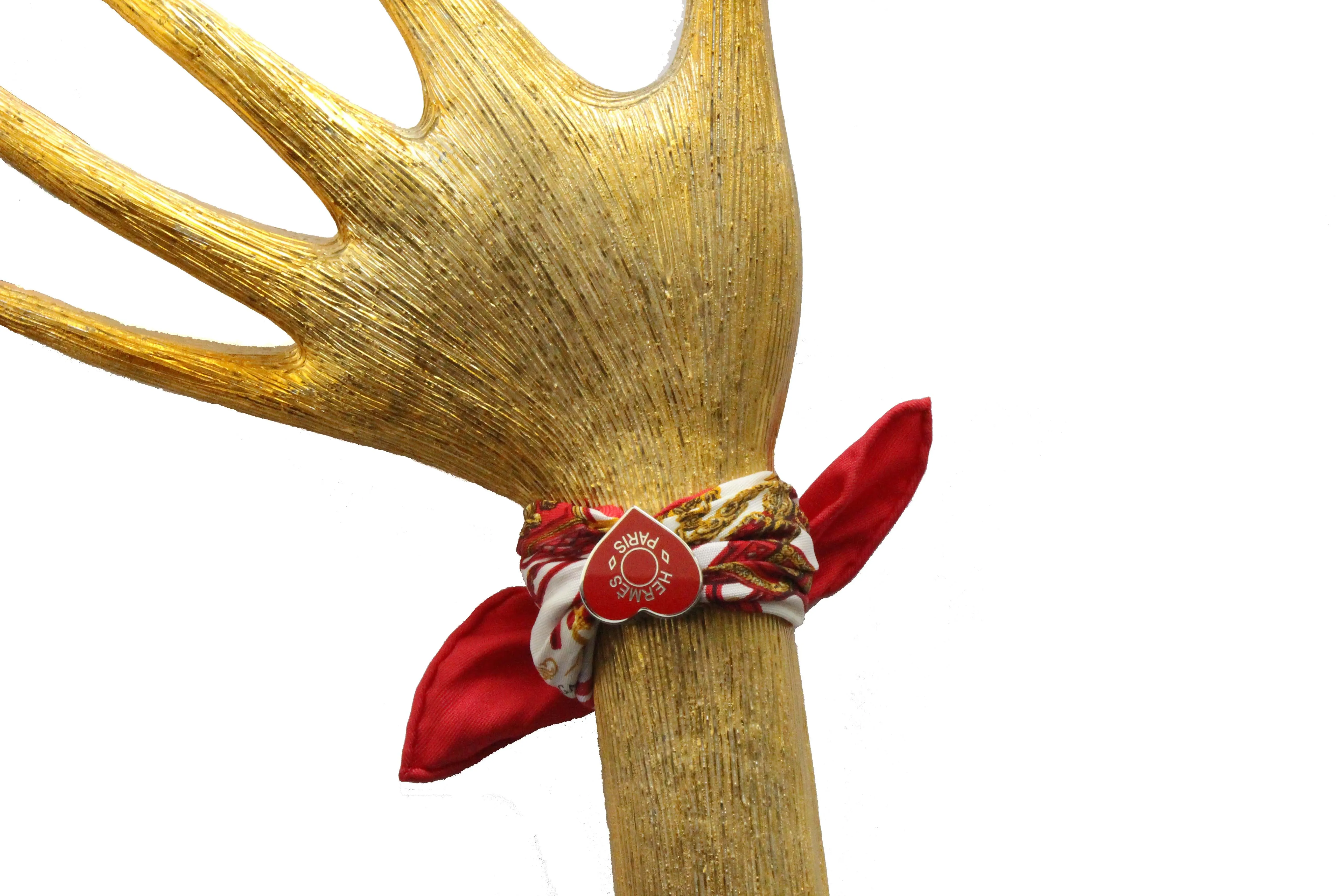 HERMÈS heart scarf ring mini coeur laque