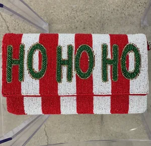 HO HO HO BEADED BAG