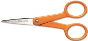 Home And Office Scissors  5 Inch  Length Orange Handle Stainless Steel