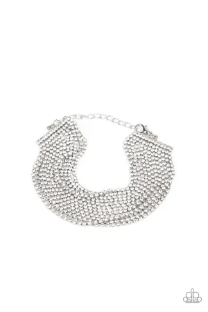 I Woke Up Like This - White Bracelet - Paparazzi Accessories