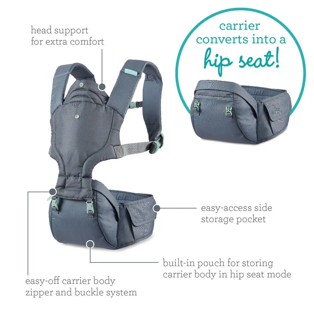 Infantino Hip Rider Plus 5-in-1 Hip Seat Carrier Grey