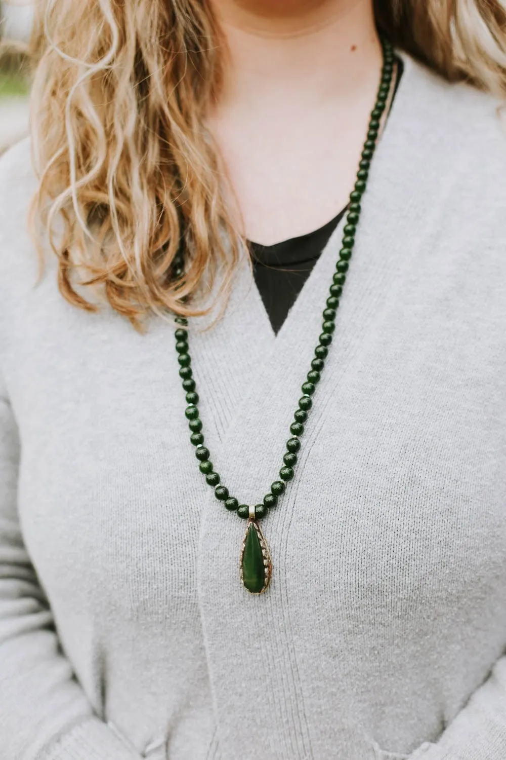 Jade Healing Mala Necklace