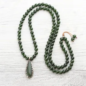 Jade Healing Mala Necklace