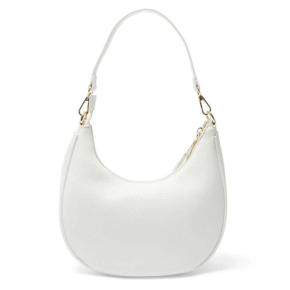 Julia Handbag in White Pebble
