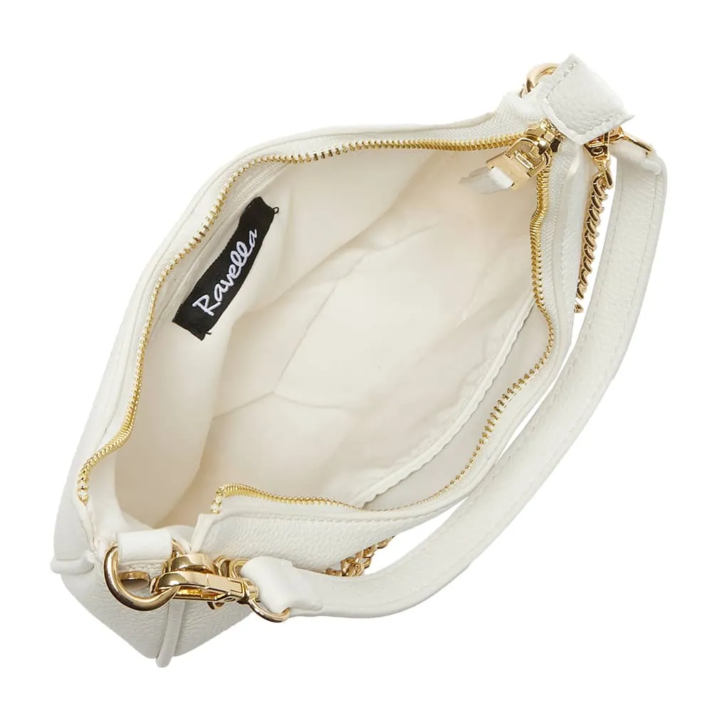 Julia Handbag in White Pebble