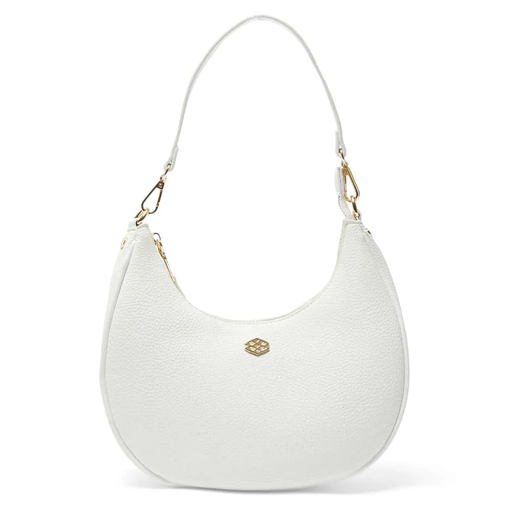 Julia Handbag in White Pebble