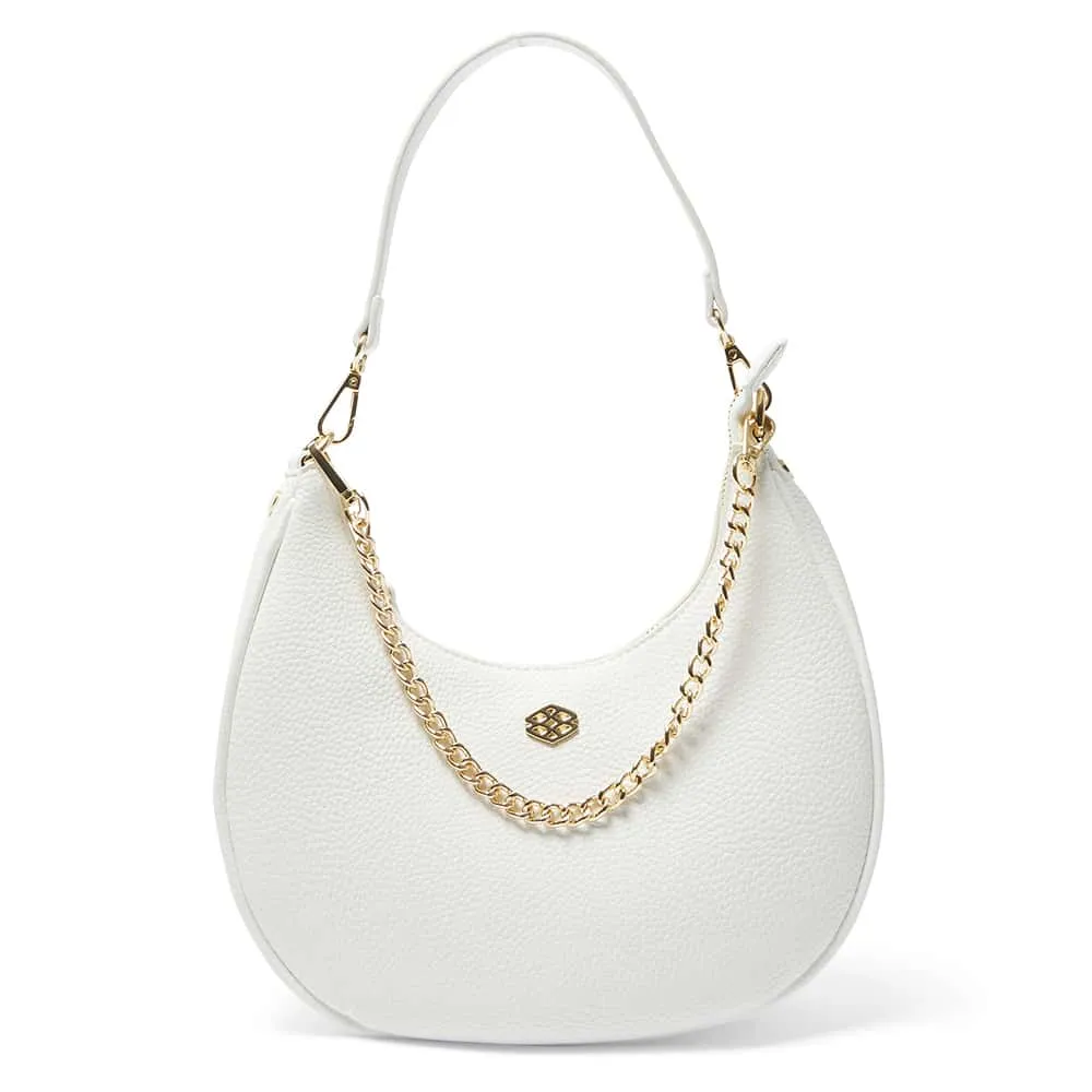 Julia Handbag in White Pebble