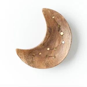 Jyotisha Crescent Mango Wood Trinket Dish