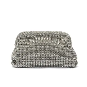 Kara Clutch in Silver Crystal Sparkle