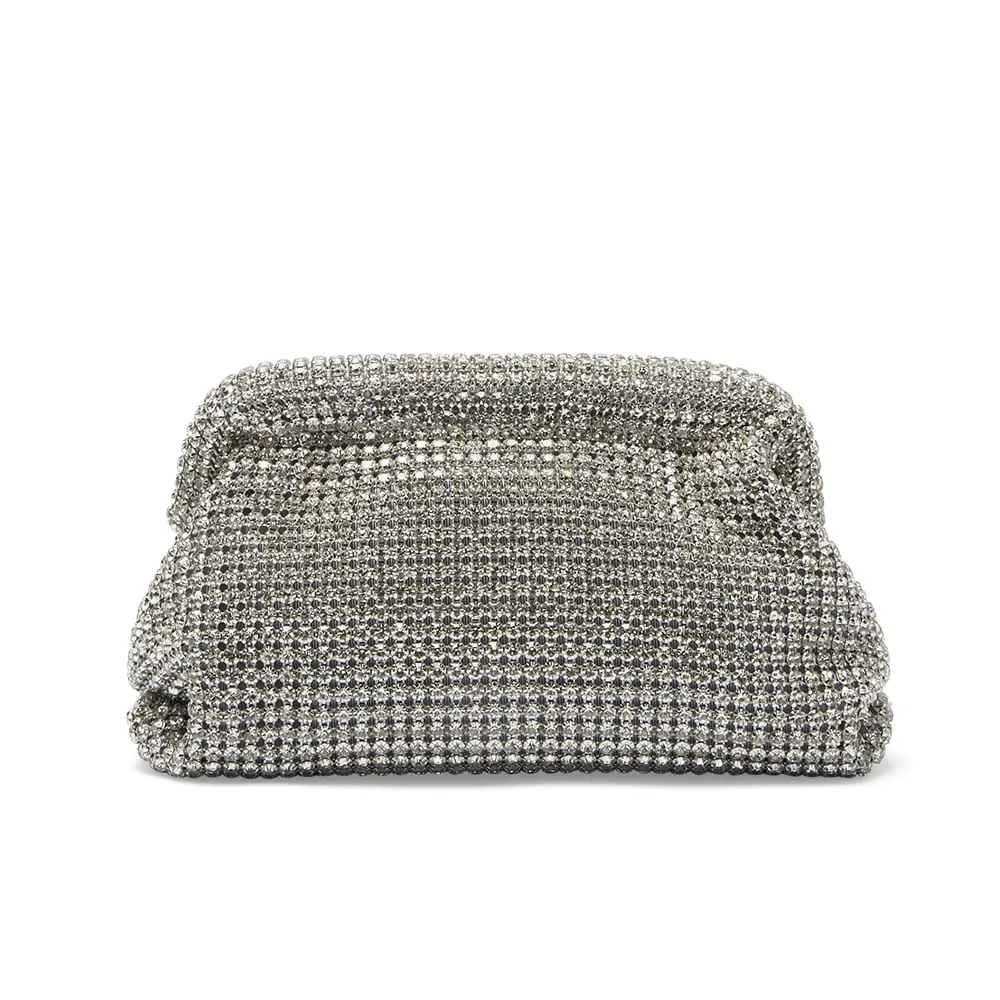 Kara Clutch in Silver Crystal Sparkle