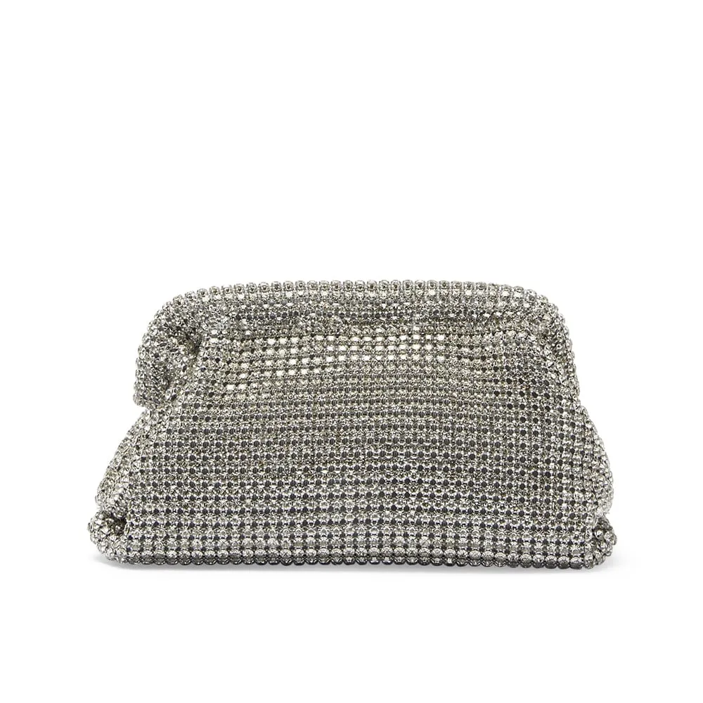 Kara Clutch in Silver Crystal Sparkle