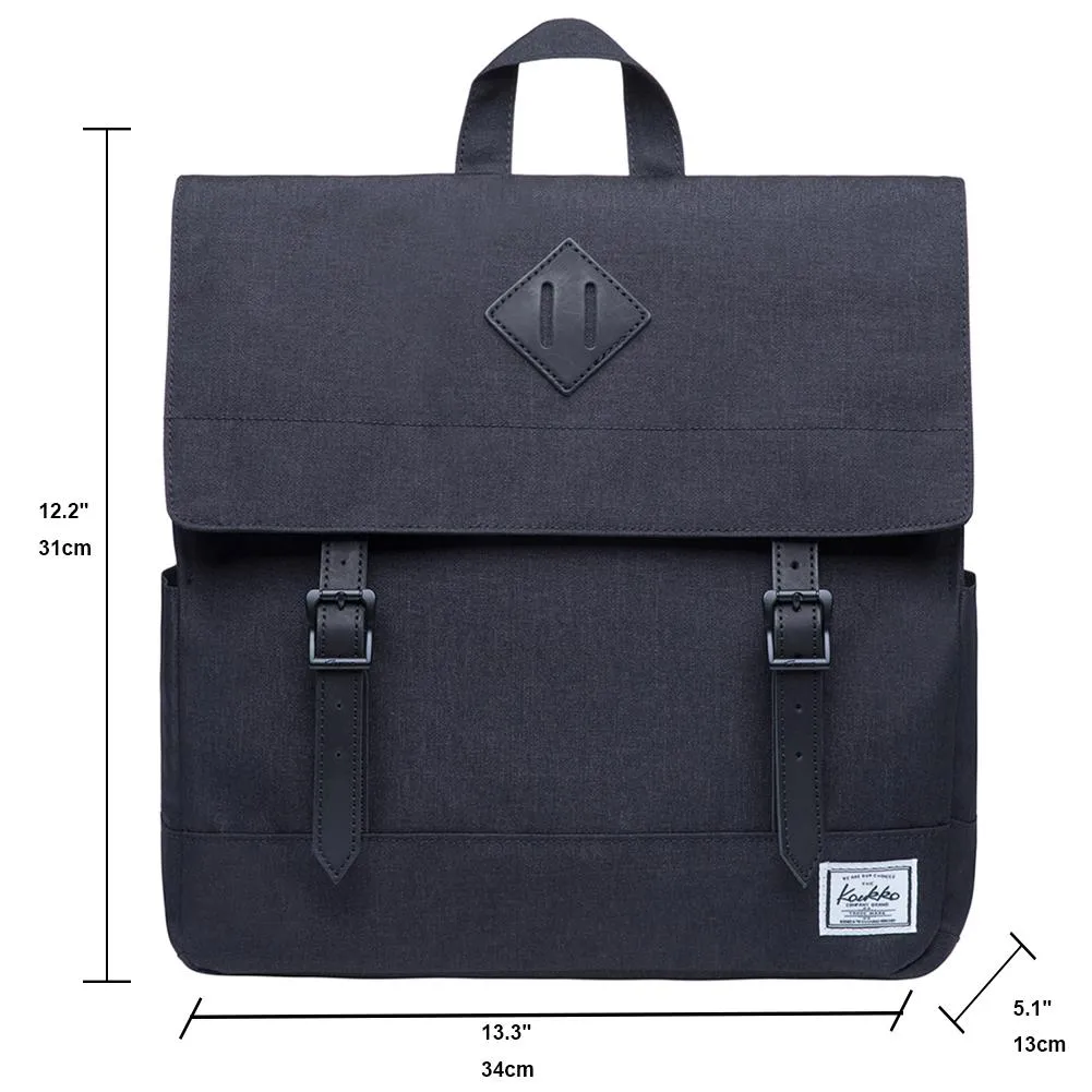 KAUKKO Stylish School Backpack  College Student, KS05-2 ( Black / 13.7L )