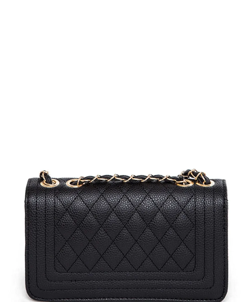 Large Quilted Crossbody Shoulder Bag