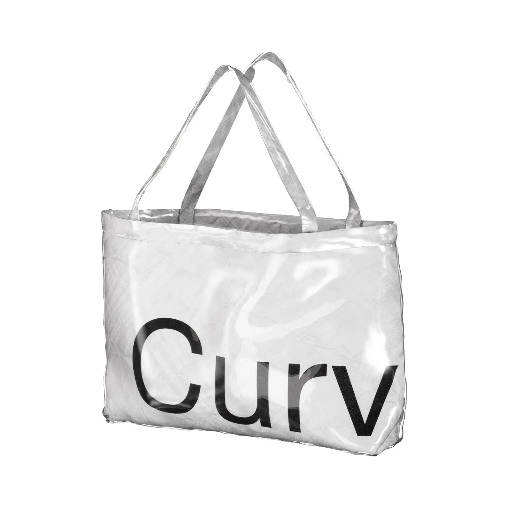Large White Curves Tyvek Tote