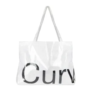 Large White Curves Tyvek Tote