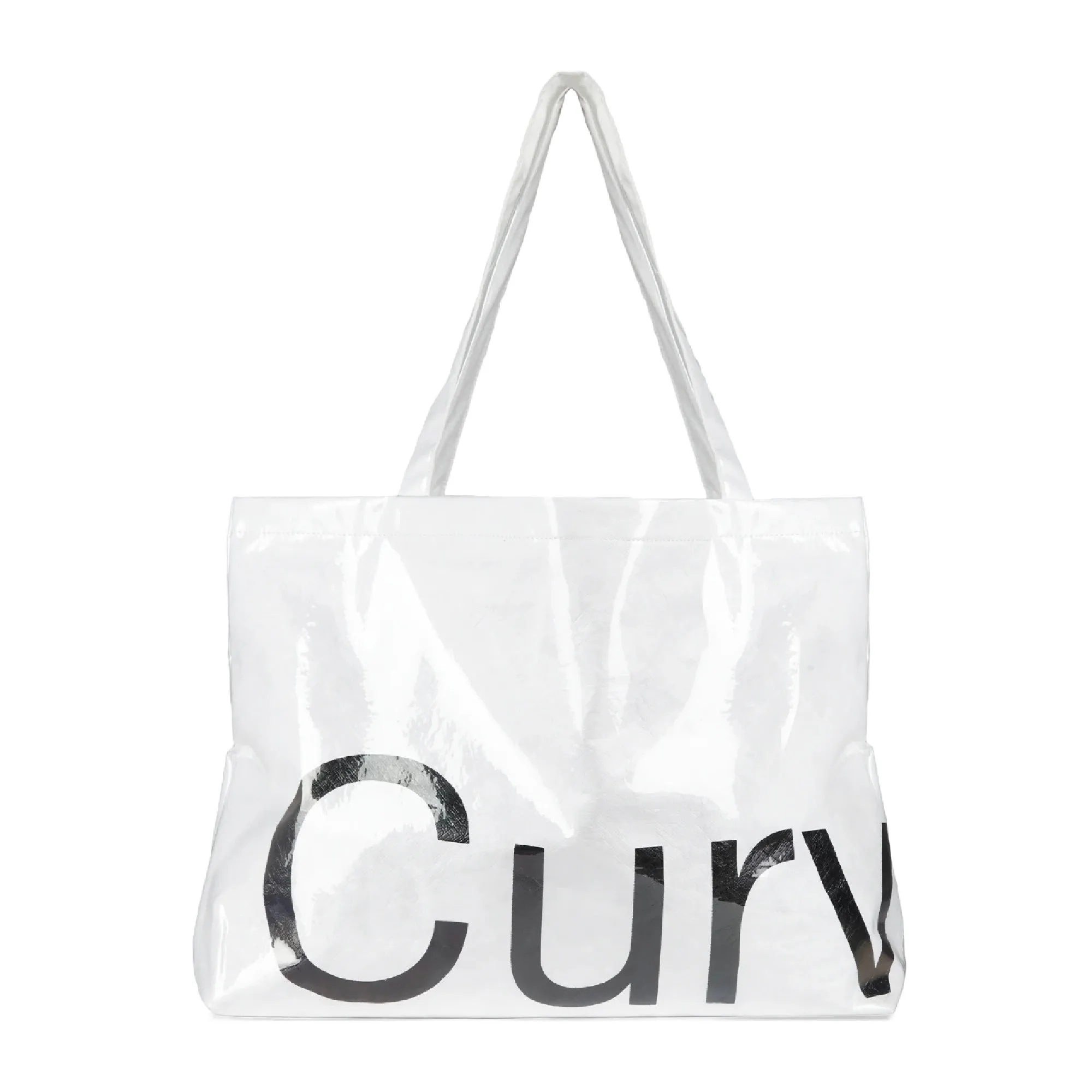 Large White Curves Tyvek Tote