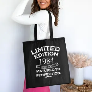 Limited Edition 1984 Tote Bag, Vintage Quality Mottled to Perfection, Birthday Gift, Cotton Bag for Life