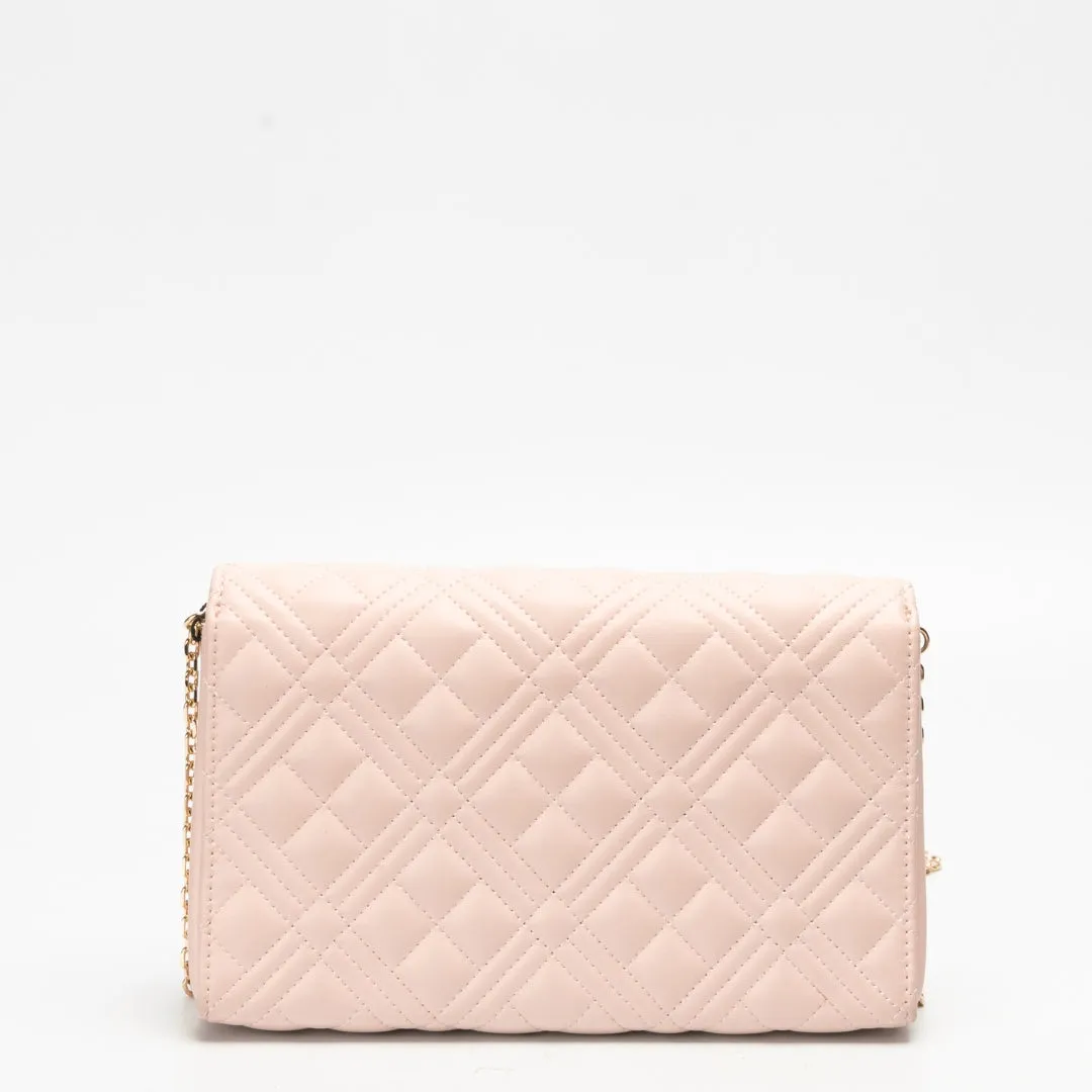 Love Moschino Logo-plaque Quilted Crossbody Bag