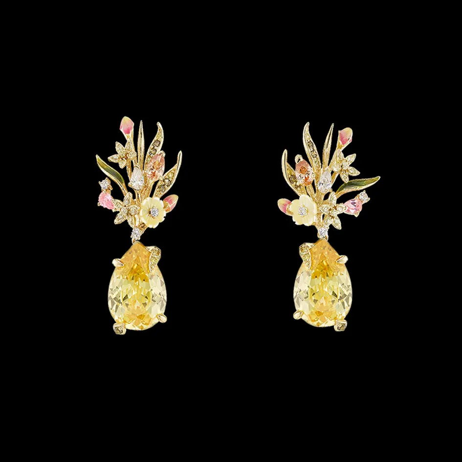 Mini Posie Canary Earrings