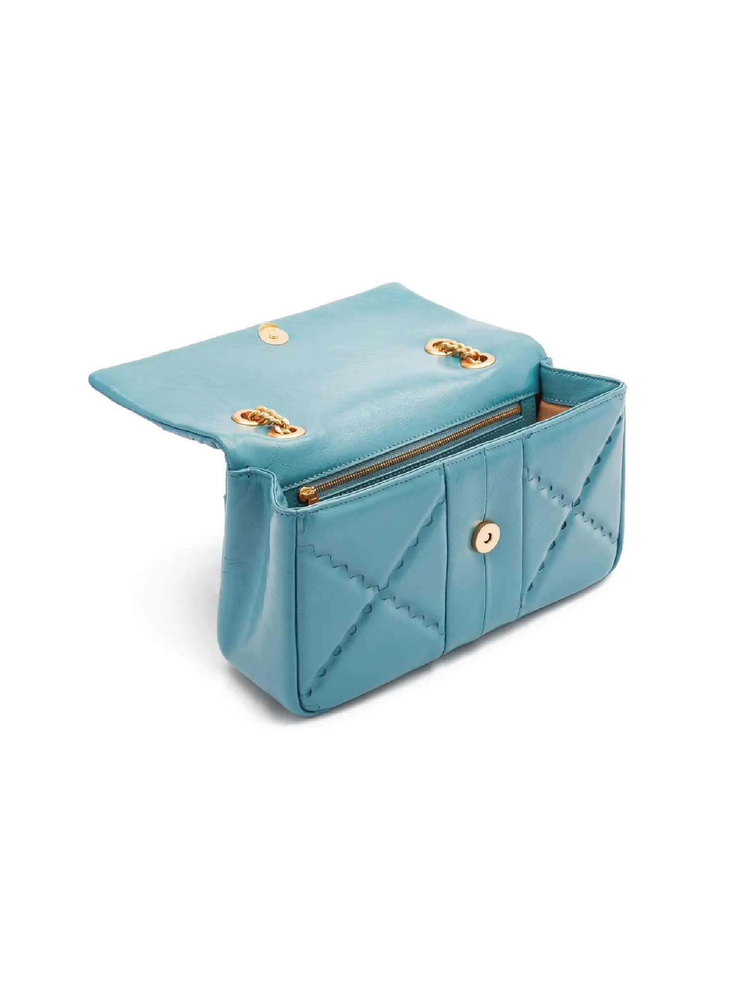 Mosaic Diamond Chain Bag - Blue