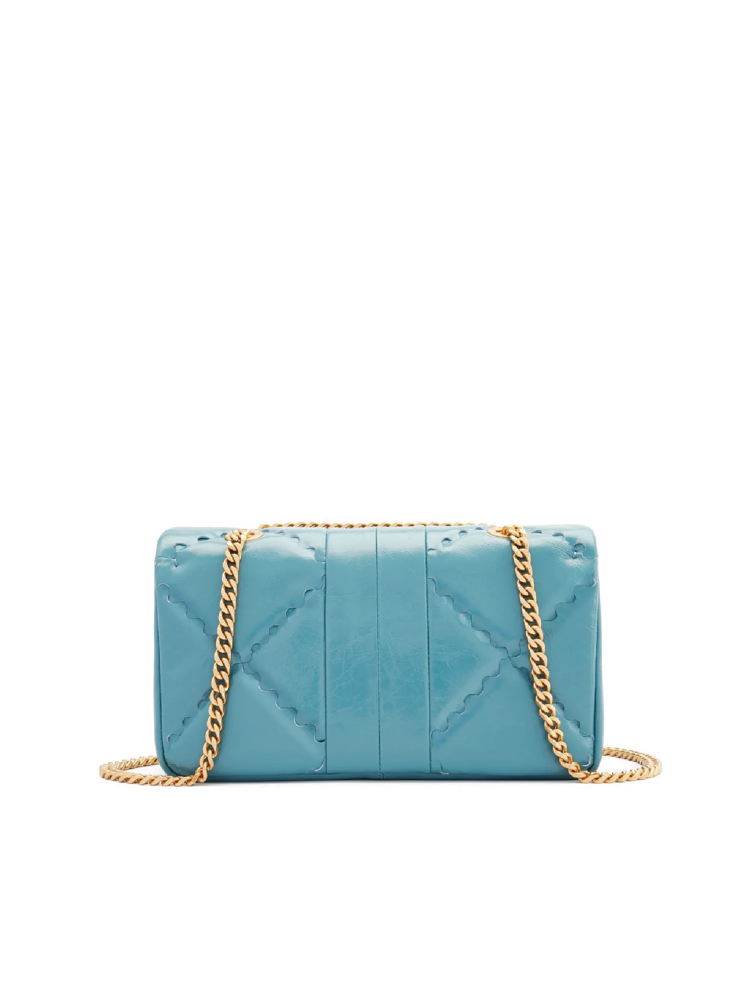 Mosaic Diamond Chain Bag - Blue