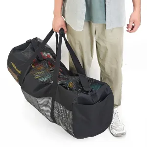 Multifunctional Mesh Duffel Bag with Adjustable Strap Shoulder Bag Large Capacity Mesh Gear Bag for Surfing Swiming Scuba Diving