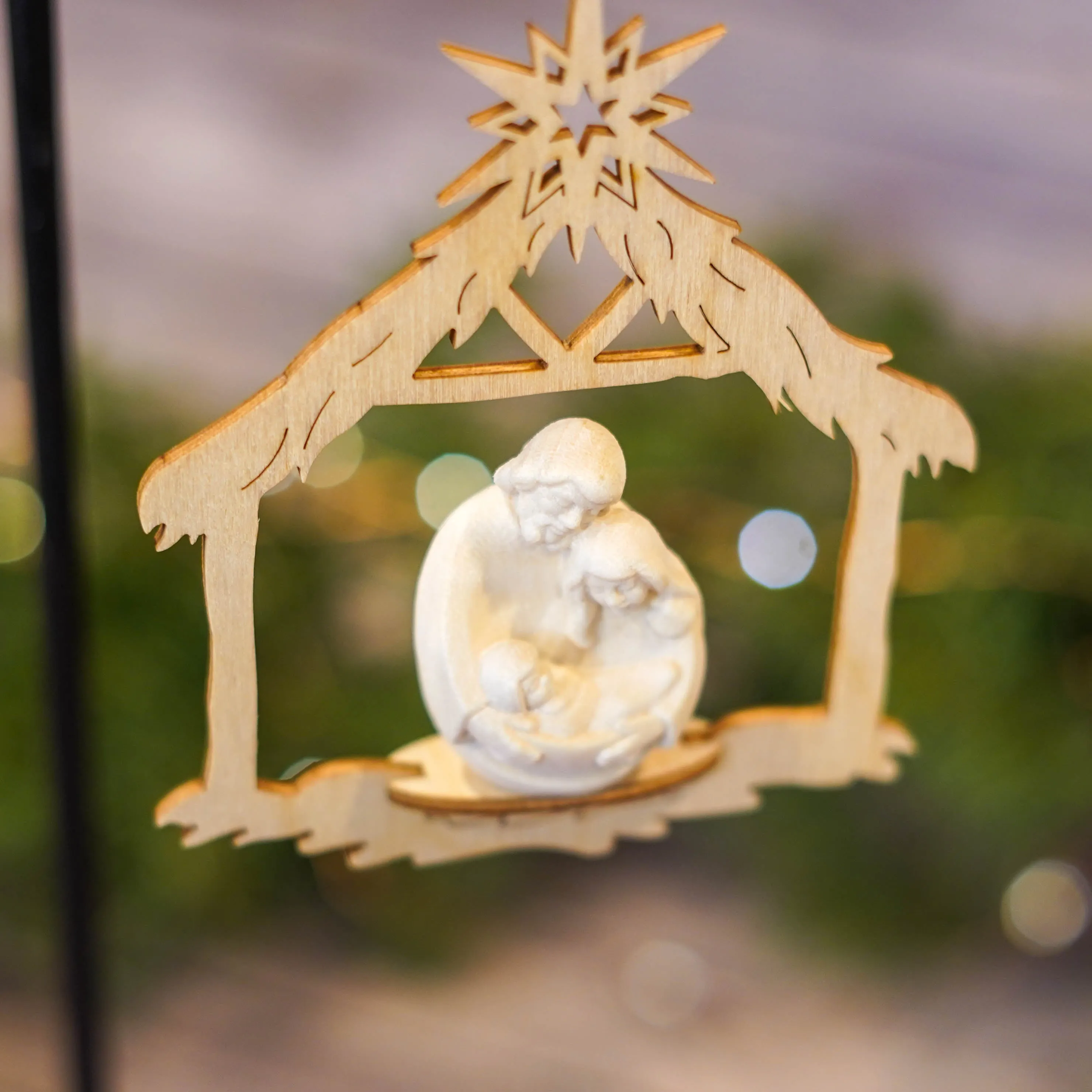 Nativity Scene in Stable Ornament