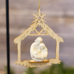 Nativity Scene in Stable Ornament
