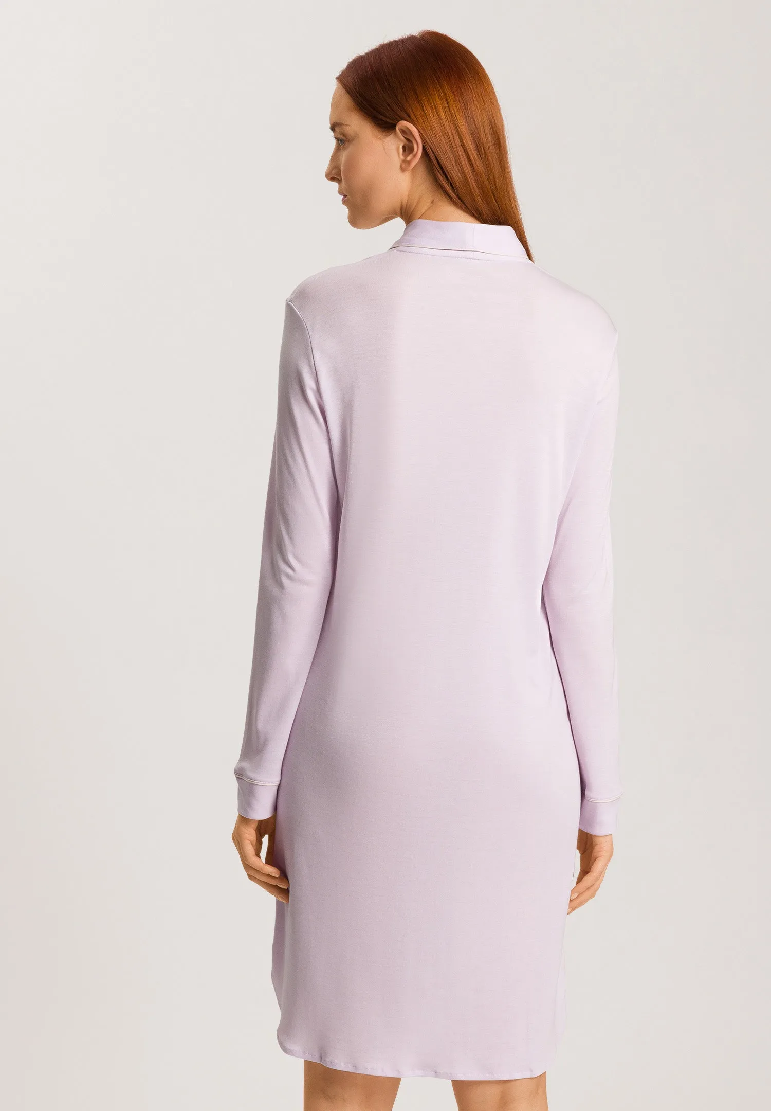 Natural Comfort Tencel Button Front Nightgown | Lilac Fog 77964-2464