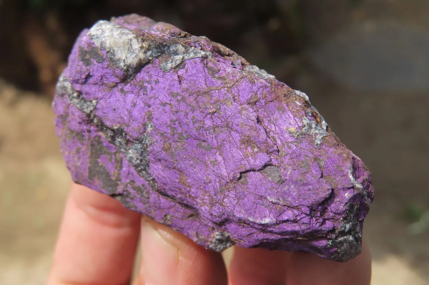 Natural Metallic Purpurite Specimens x 35 From Erongo, Namibia