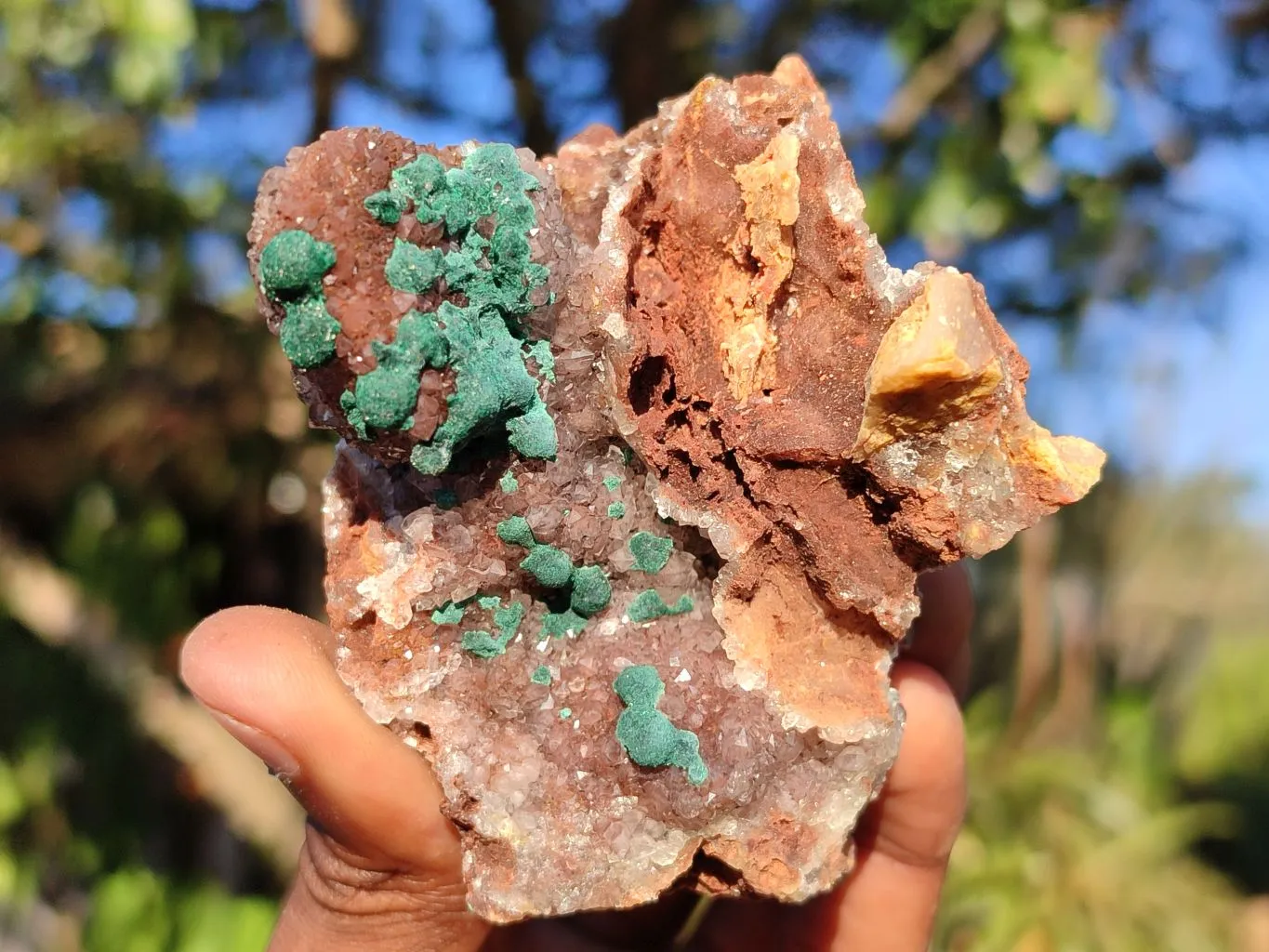 Natural Rare Ball Malachite On Drusi Quartz & Dolomite Matrix  x 6 From Kambove, Congo