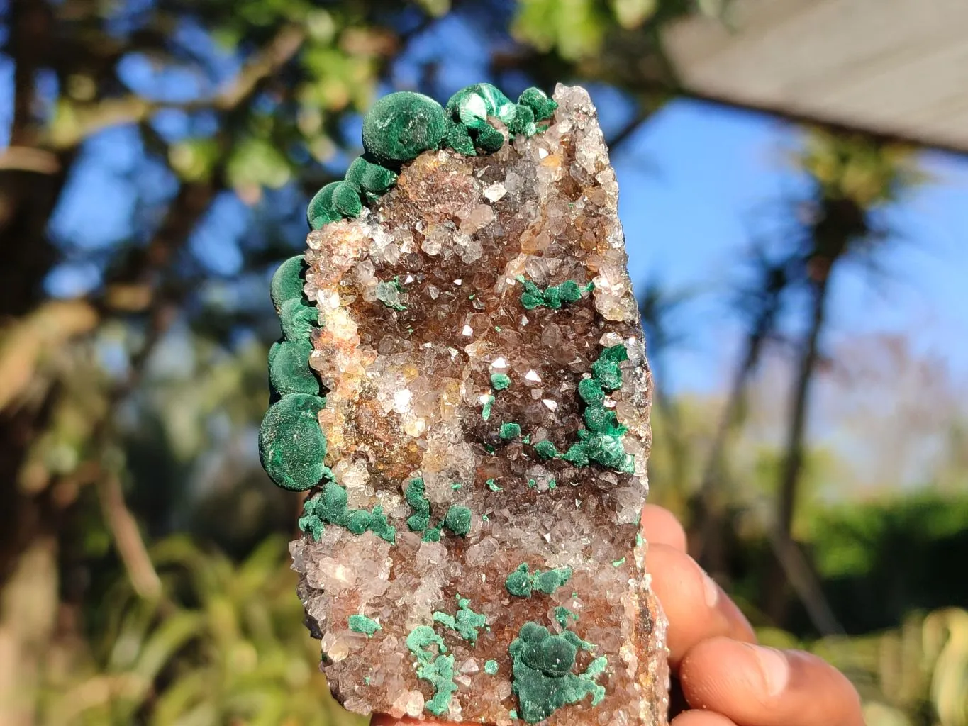 Natural Rare Ball Malachite On Drusi Quartz & Dolomite Matrix  x 6 From Kambove, Congo