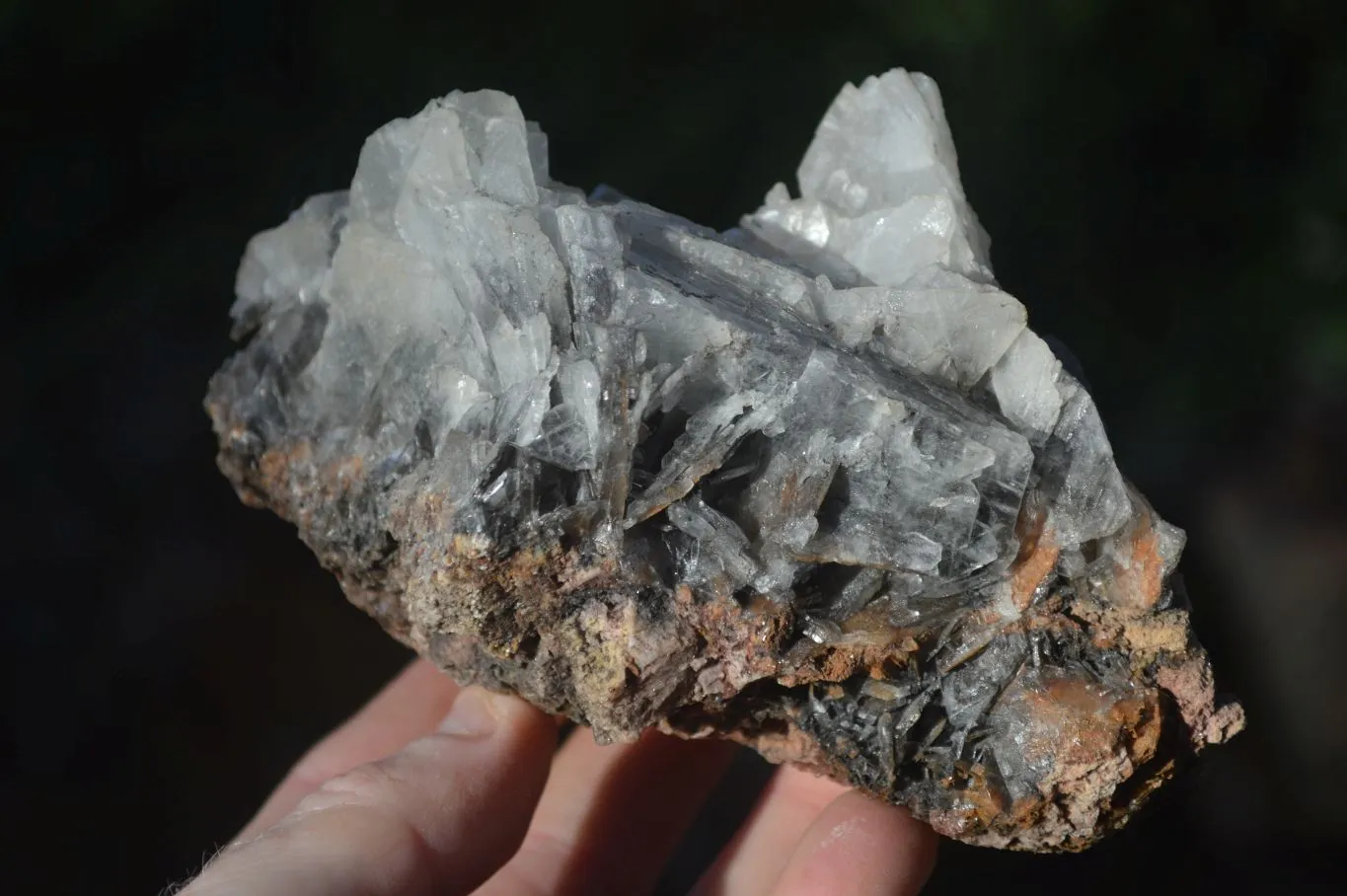 Natural Rare Bladed Barite Specimens x 3 From Congo