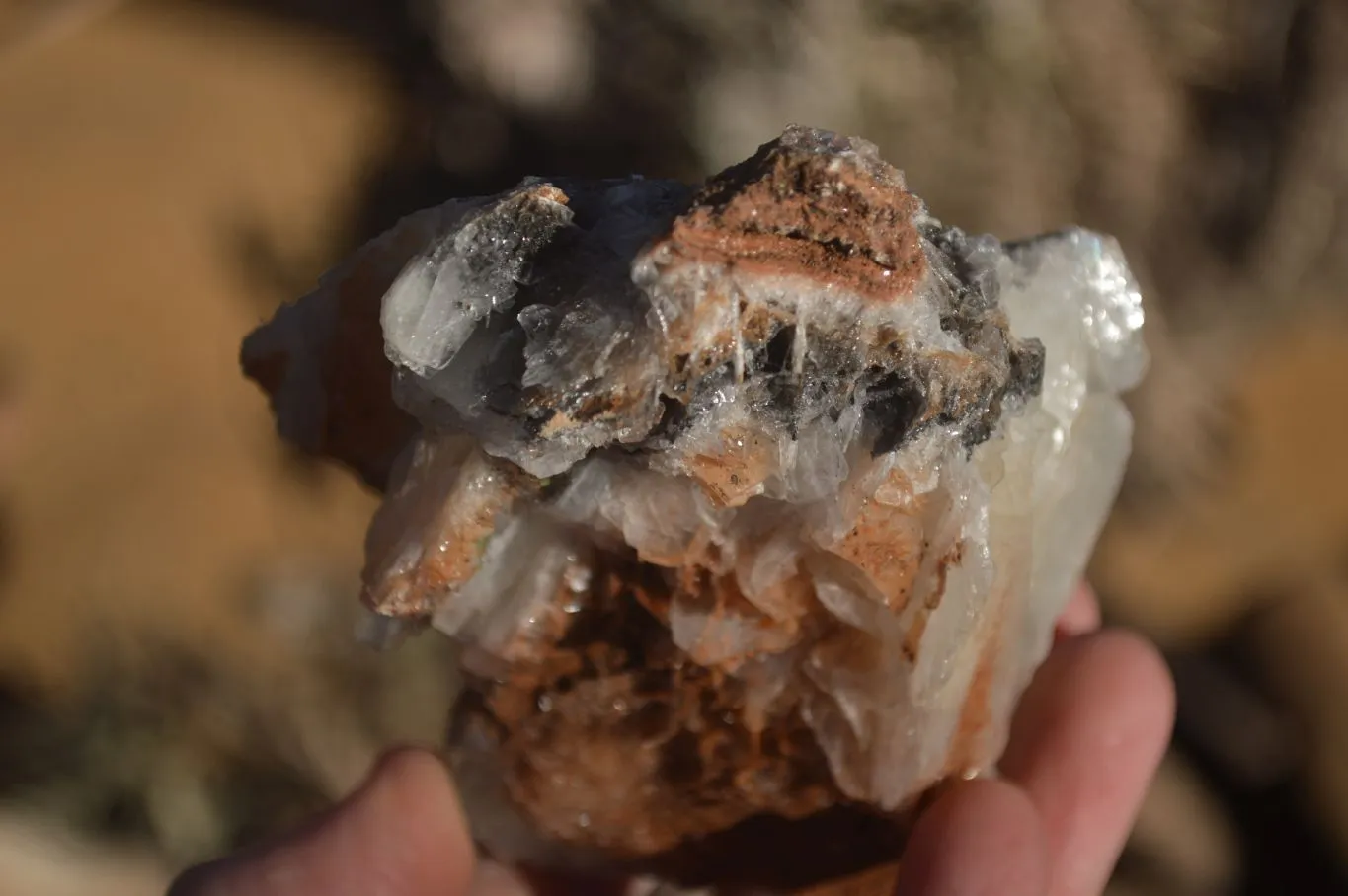 Natural Rare Bladed Barite Specimens x 3 From Congo