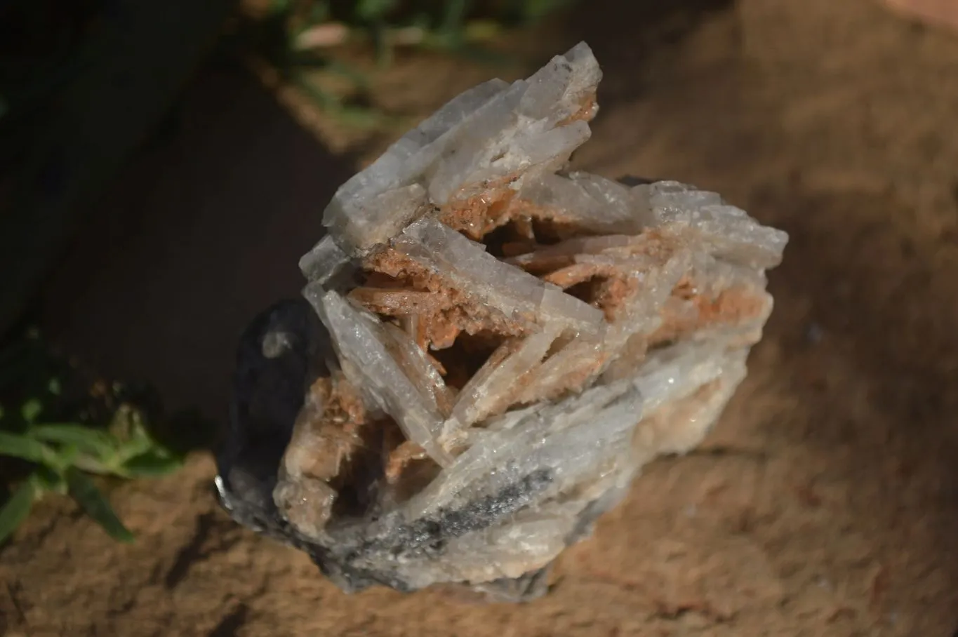 Natural Rare Bladed Barite Specimens x 3 From Congo