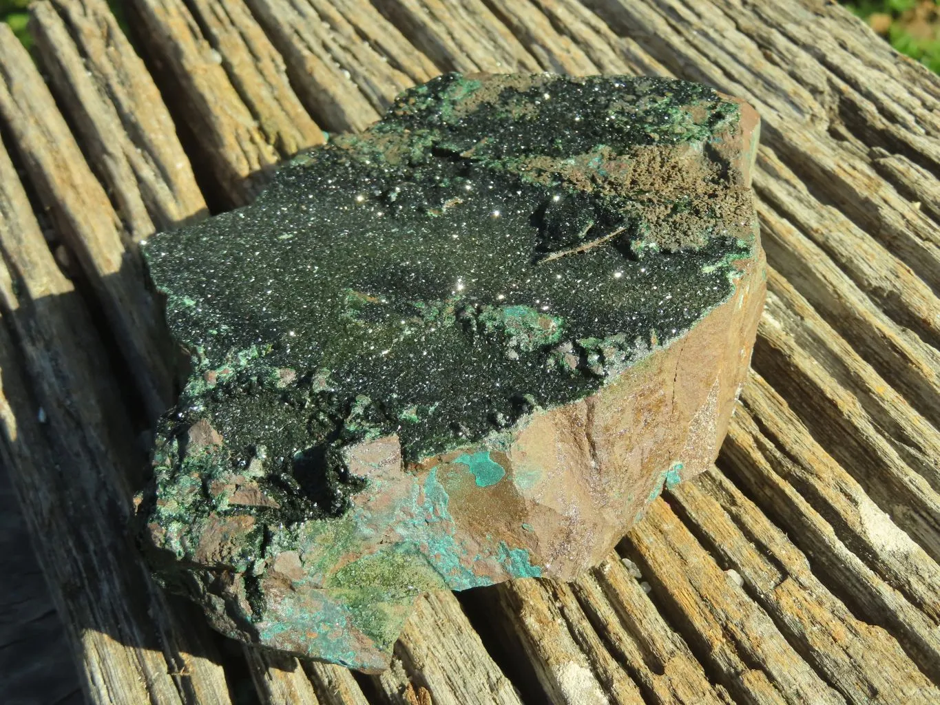 Natural Rare Copper Phosphate Libethenite On Dolomite Specimen x 1 From Shituru, Congo