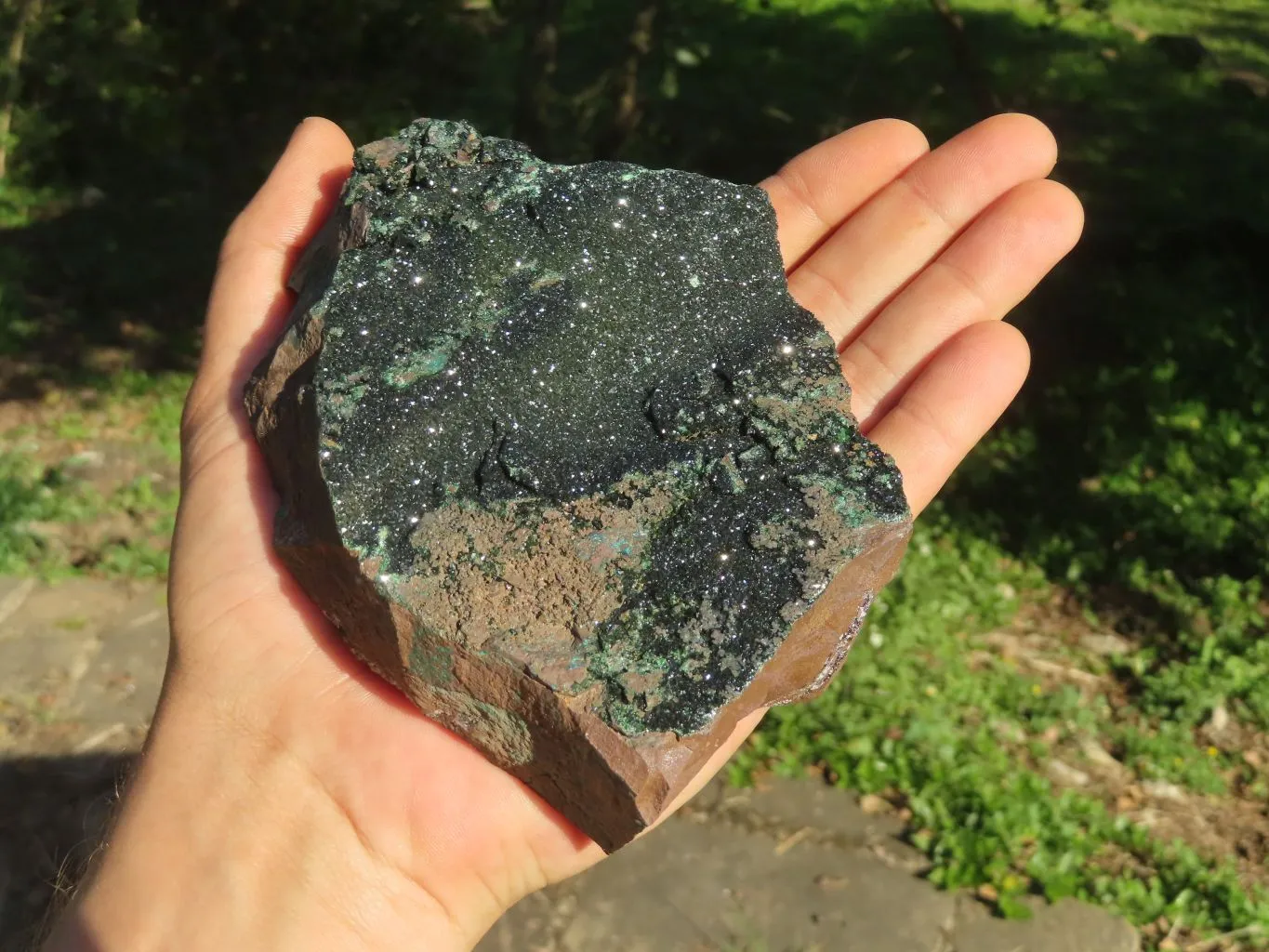 Natural Rare Copper Phosphate Libethenite On Dolomite Specimen x 1 From Shituru, Congo