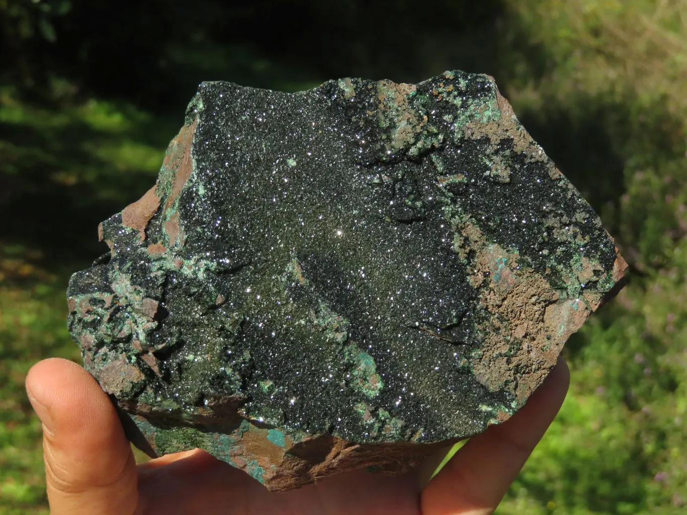 Natural Rare Copper Phosphate Libethenite On Dolomite Specimen x 1 From Shituru, Congo