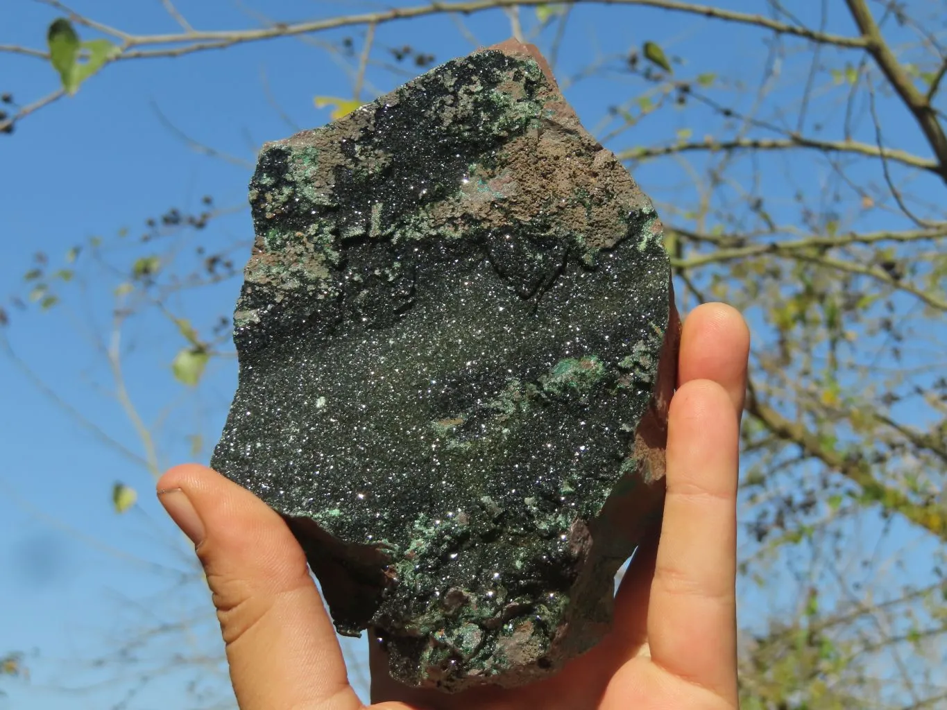Natural Rare Copper Phosphate Libethenite On Dolomite Specimen x 1 From Shituru, Congo