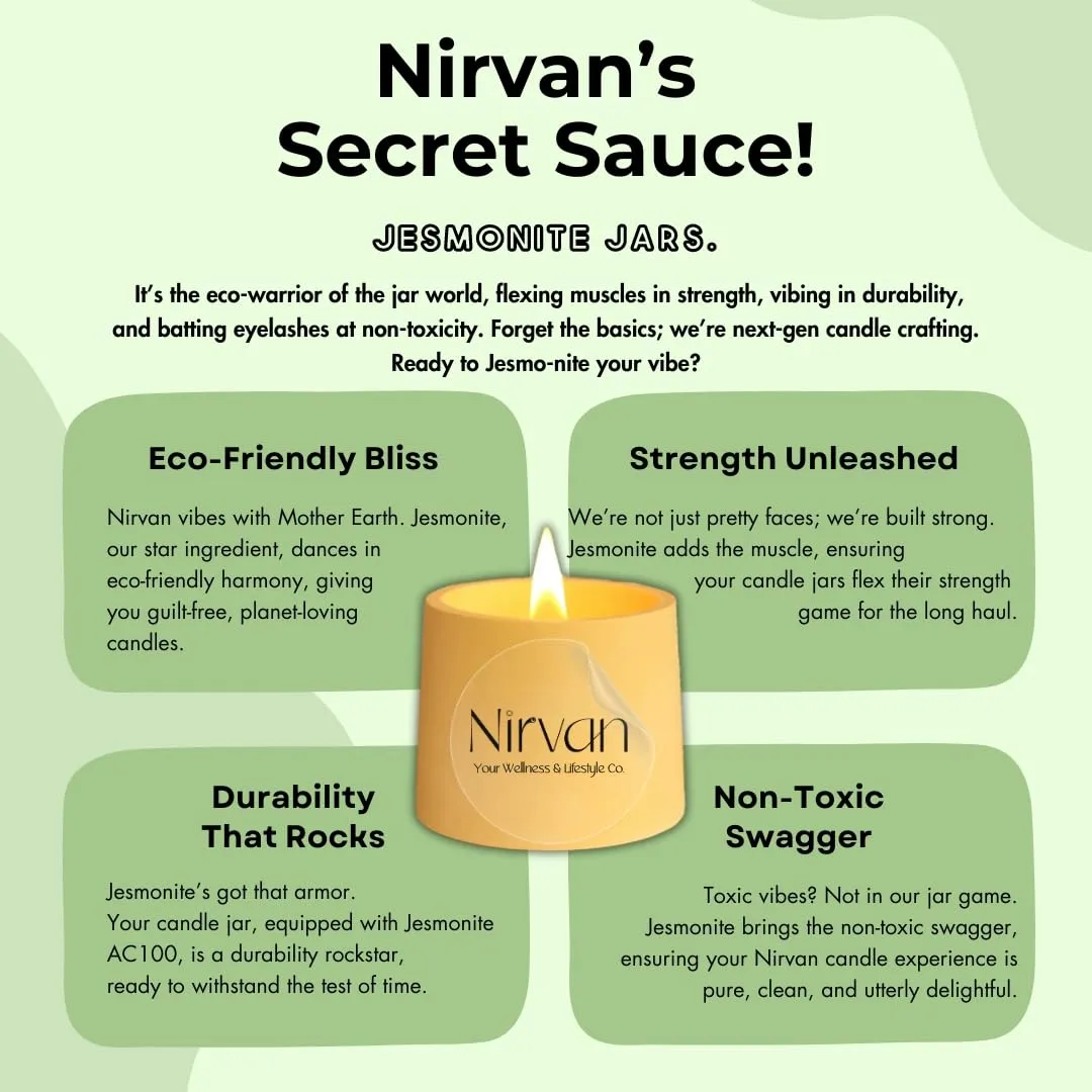 Nirvan The Office Scented Candle, Aromatic Fragrance of White Plumeria, Rose & Lilac, 150gm of Soy Wax, Up to 32 Hours, Eco-Friendly Aesthetic Jar