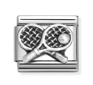 NOMINATION Classic Silver Tennis Racket Charm