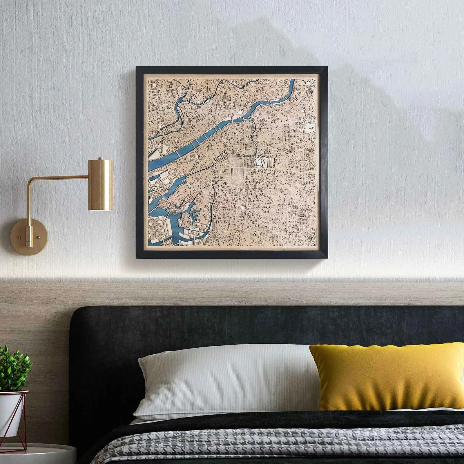 Osaka Wooden Map