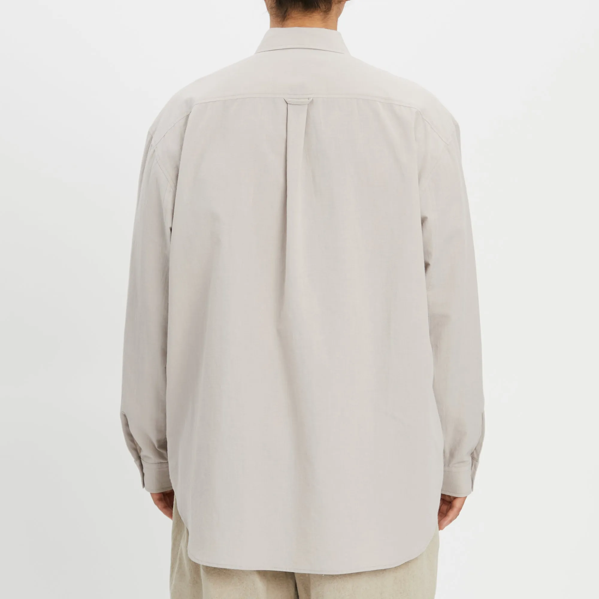 Overturn Shirt - Light Grey Cotton / Hemp