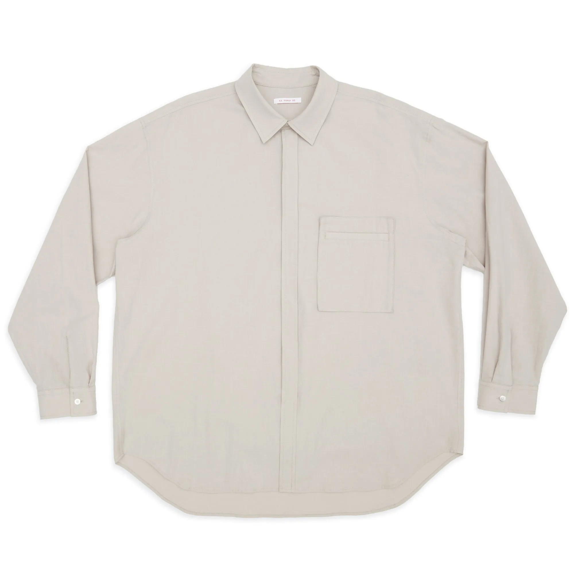 Overturn Shirt - Light Grey Cotton / Hemp