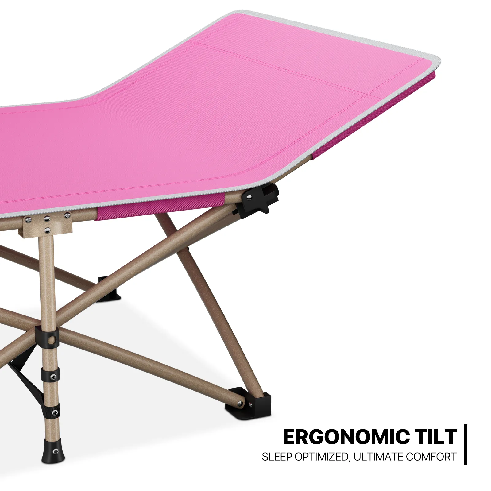Oxford Foldable Military Cot Porable Reclinable Camping Bed - Aluminum Frame